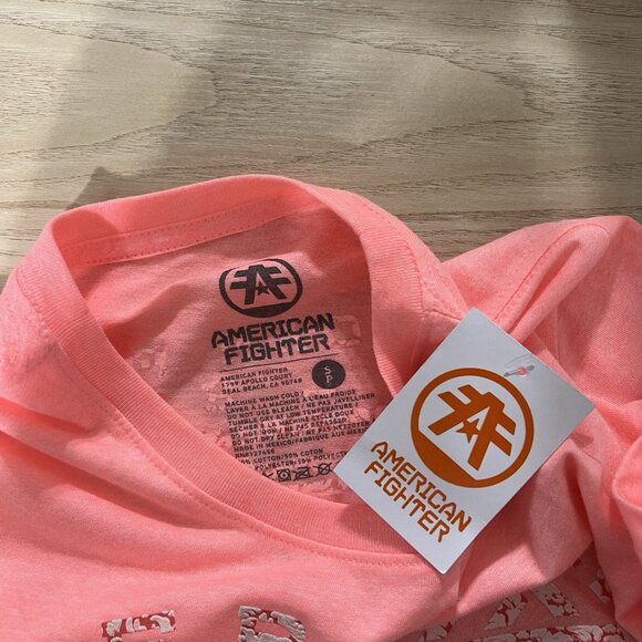 American Fighter Garner T Shirt Size Small Short Sleeve Neon Atomic Tangerine - Picture 5 of 6